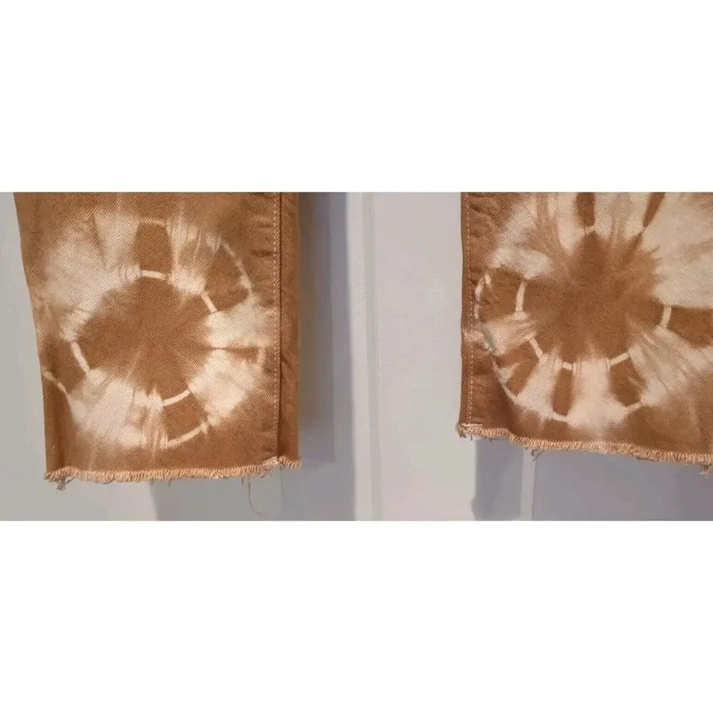 PACSUN Eco Tan Tie Dye Mom Jeans Ankle Rough Hem SZ 25